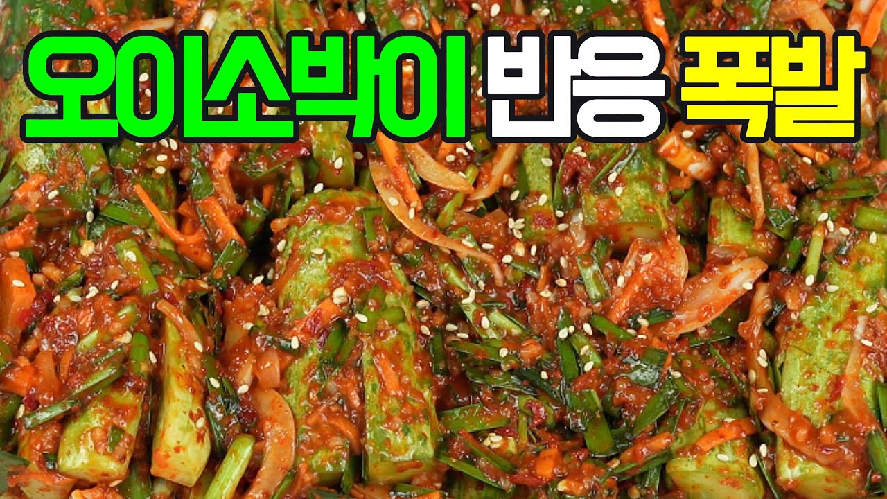 오이소박이: 아삭한 오이에 갖은 양념을 채워 넣어 시원하고 개운한 맛이 일품인 오이소박이✔️아삭하고 시원한 제철 오이김치 황금 레시피