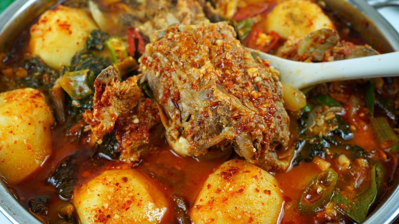 감자 듬뿍 시래기 감자탕 | 뼈다귀 꿀조합